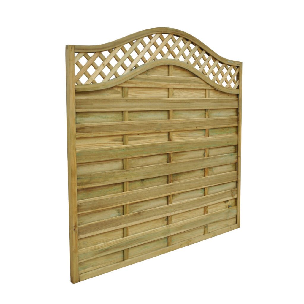 Forest Garden 1.8m x 1.8m Pressure Treated Decorative Europa Prague Fence Panel – Pack of 4 5013053134153 2